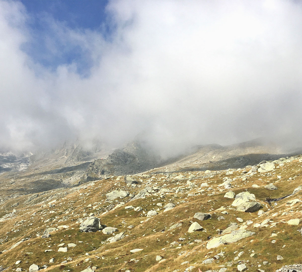 Mountains with clouds